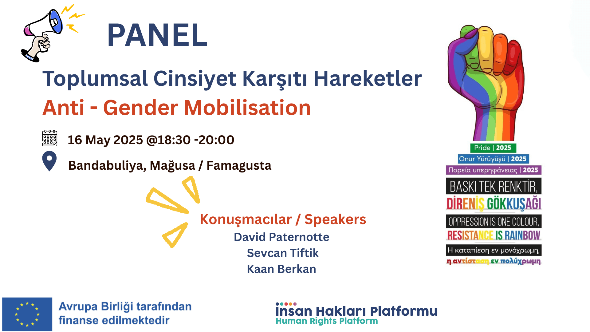 İnsan Hakları Platformu, “Toplumsal Cinsiyet Karşıtı Hareketler” paneli düzenliyor – BRTK