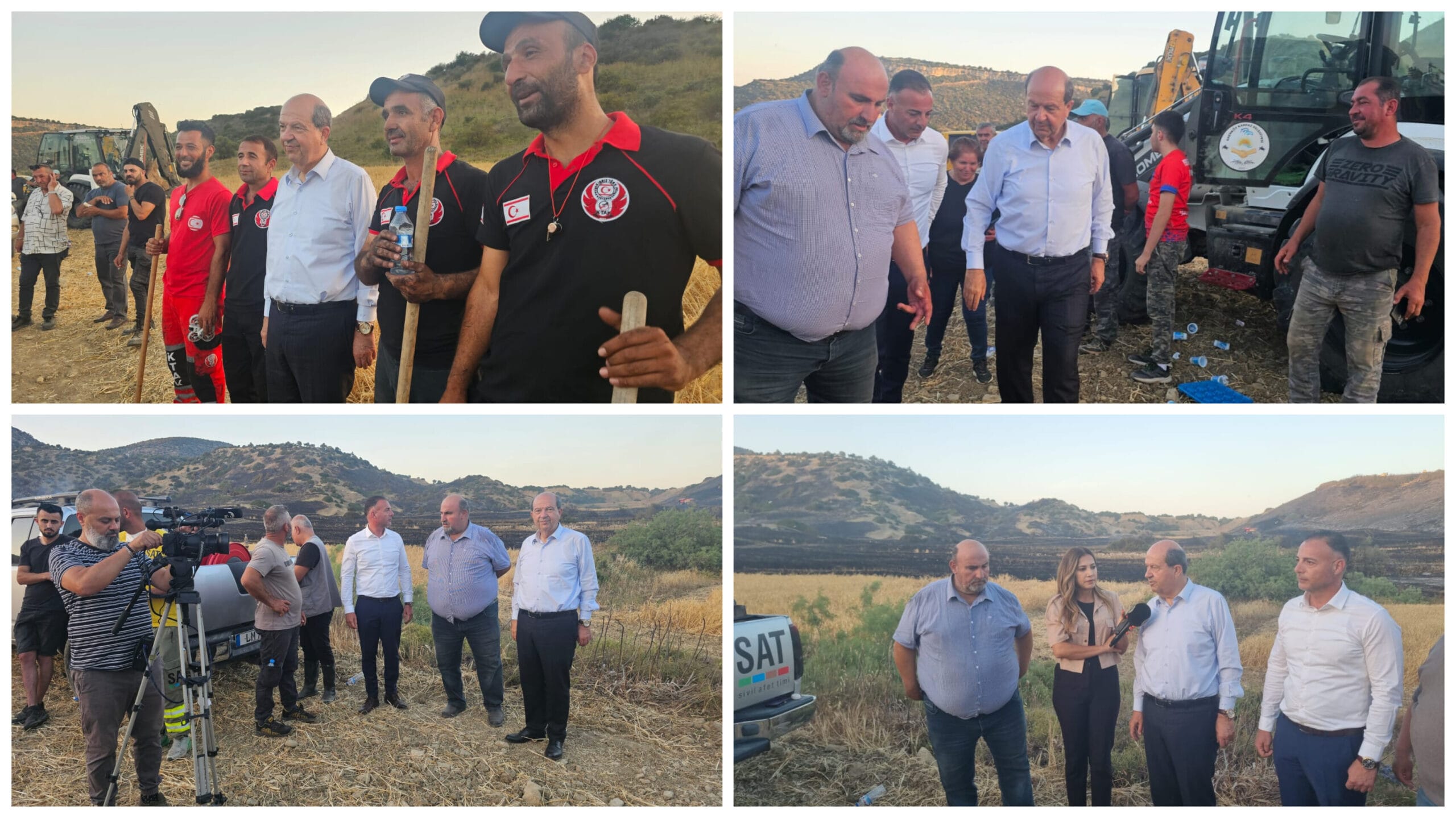 Cumhurbaşkanı Tatar, yangın yerinde incelemelerde bulundu  – BRTK