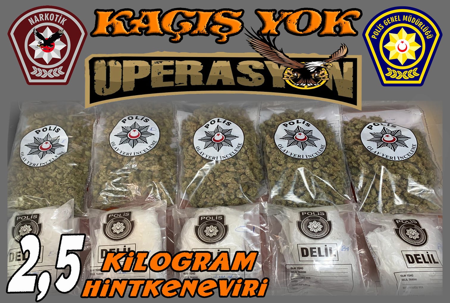 Lefkoşa’da “Kaçış Yok Operasyonu”nda 2,5 kilo hintkeneviri ele geçirildi – BRTK