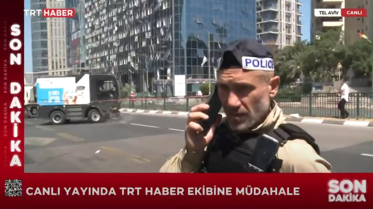 İsrail polisi TRT Haber canlı yayınını engelledi
