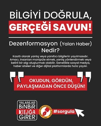 Kıbrıs Türk Gazeteciler Birliği’nden dezenformasyona karşı sosyal medya kampanyası – BRTK