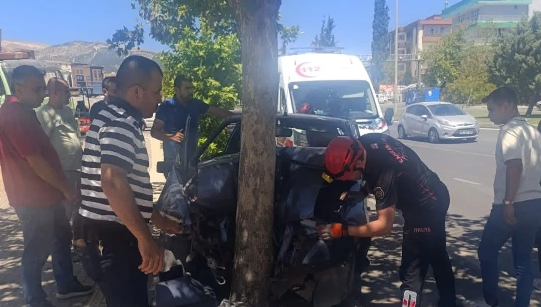 Otomobil ağaca çarptı, sürücü yaralandı – Son Dakika Türkiye Haberleri