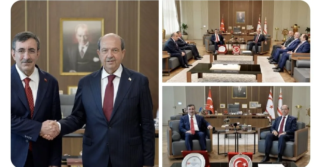 Cumhurbaşkanı Ersin Tatar, Türkiye Cumhuriyeti Cumhurbaşkanı Yardımcısı Cevdet Yılmaz’ı kabul etti – BRTK