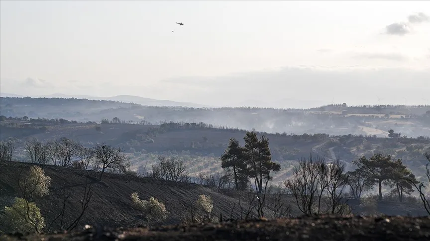 Çanakkale’de büyük oranda kontrol altına alınan yangına müdahale 2. gününde sürüyor – BRTK
