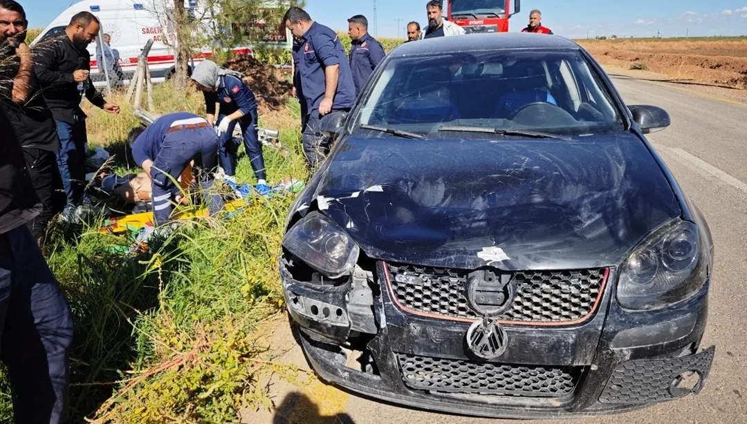Mardin’de otomobil ile motosikletin çarpıştığı kazada 1 kişi yaralandı